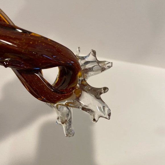 Vtg Antique Thorn Tree Twig, Twisted Bud Vase Blown Glass 7.5” Tall - Picture 2 of 13